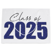 ネイビーブルーグリッタークラス2025 ラージペーパーバッグ (正面)