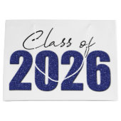 ネイビーブルーグリッタークラス2026 ラージペーパーバッグ (正面)