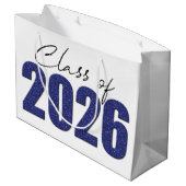 ネイビーブルーグリッタークラス2026 ラージペーパーバッグ (裏面アングル)