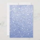 ネイビーブルーグリッタースクリプトスウィート16誕生日パーティー 招待状 (裏面)