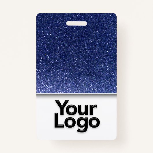 ネイビーブルーグリッタープロフェッショナルRNナース写真名 バッジ (裏面)