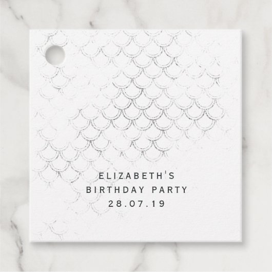 ネイビーブルーグリッターマーメイドはかりで測 フェイバータグ (正面)