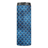 ネイビーブルーグリッターマーメイドスケールパターン タンブラー (裏面)