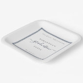 ネイビーブルーグリッター名年度卒業パーティー ペーパープレート (傾斜あり)