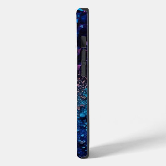 ネイビーブルーグリッターiPhoneメイトのタフケース Case-Mate iPhoneケース (裏面 / 左)