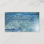 ネイビーブルーグリーンアゲートジオードヘアメイクサロン 名刺 (裏面)