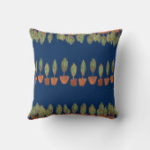 ネイビーブルーグリーンガーデントピアリートピアリーズアーティザン クッション (裏面)