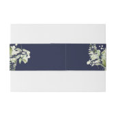 ネイビーブルーグリーンリーフローラ結婚式招待状 招待状ベリーバンド (裏面例)