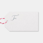 ネイビーブルーグリーンヴィンテージメリークリスマス ギフトタグ (裏面横)