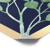 ネイビーブルーグリーン結婚リーへようこそ ポスター (角)