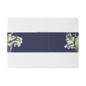 ネイビーブルーグリーン花 wedding 招待状 招待状ベリーバンド (裏面例)