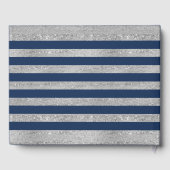 ネイビーブルーグレイストライプバー(ユダヤ教の)バル・ミツバー ゲストブック (裏面)