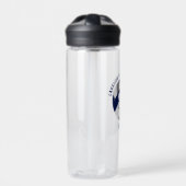 ネイビーブルーグレースクールクラブチームカラーバレーボール ウォーターボトル (正面)