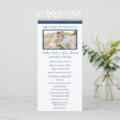 ネイビーブルーグレーダマスクフォト結婚式 プログラム (スタンド正面)