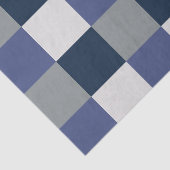 ネイビーブルーグレーホワイトチェッカーボーチェッカード 薄葉紙 (詳細)
