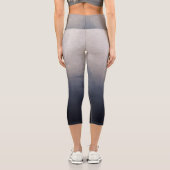 ネイビーブルーグレーホワイトルラスティッグラデーションク カプリレギンス (裏面)