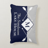 ネイビーブルーグレーモノグラムパドルレイクハウス アクセントクッション (裏面(縦))