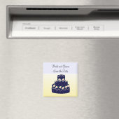 ネイビーブルーケーキ日程保存 マグネット (インサイチュ (食洗機))