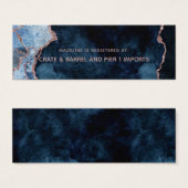 ネイビーブルーゲートブライダルシャワーレジストリ挿入カード (正面&裏面)