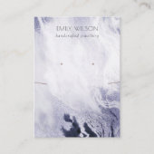 ネイビーブルーゲート大理石ネックレスイヤリングディスプレイ 名刺 (正面)