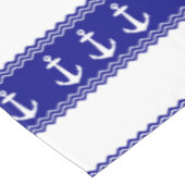 ネイビーブルーコースタルパターンいかり テーブルクロス (アングル)