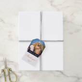 ネイビーブルーコーラルフォトサンキューギフトラベル ギフトタグ (より糸付き)