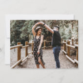 ネイビーブルーコーラルブルゴーニュフローラ結婚写真 セーブザデート (裏面)