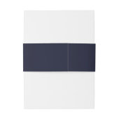 ネイビーブルーコーラル結婚式招待状ベリーバンド 招待状ベリーバンド (裏面例)