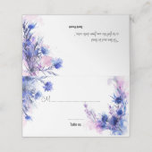 ネイビーブルー💙コーンフラワー空想 プレイスカード (外部開封)