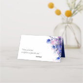 ネイビーブルー💙コーンフラワー空想 プレイスカード (裏面)