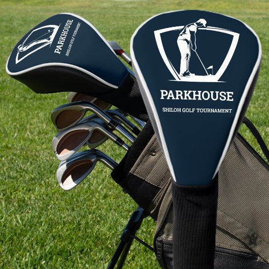 ネイビーブルーゴルファー名大会開催 ゴルフヘッドカバー