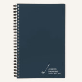 ネイビーブルーゴルフクラブパーソナル ノートブック (正面)