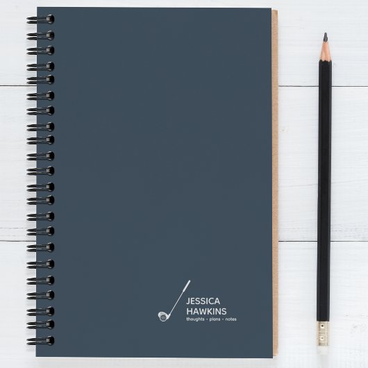 ネイビーブルーゴルフクラブパーソナル ノートブック