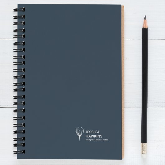 ネイビーブルーゴルフボールオンティーパーソナル ノートブック