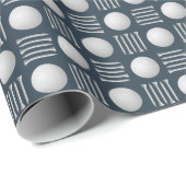 ネイビーブルーゴルフボール&ティーギフト ラッピングペーパー (ロールコーナー)