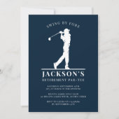 ネイビーブルーゴルフリタイアメントパーティー 招待状 (正面)