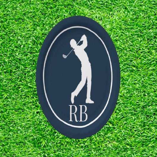 ネイビーブルーゴルフ ペーパープレート