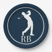 ネイビーブルーゴルフ ペーパープレート (正面)