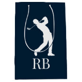 ネイビーブルーゴルフ ミディアムペーパーバッグ (正面)