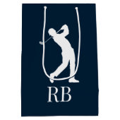 ネイビーブルーゴルフ ミディアムペーパーバッグ (裏面)