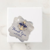 ネイビーブルーゴールデンいかり航海のサンキュー フェイバータグ (インサイチュ)