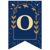 ネイビーブルーゴールデングリッター私たちの結婚記念日 バンティングフラッグ (第2の旗)