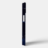 ネイビーブルーゴールデンマーブル Case-Mate iPhoneケース (裏面 / 右)