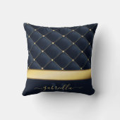 ネイビーブルーゴールデン クッション (裏面)