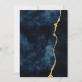 ネイビーブルーゴールドフォイルアゲートブライダルブランチ招待状 招待状 (裏面)