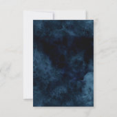 ネイビーブルーゴールドフォイルアゲート結婚ズのリハーサルディナー 招待状 (裏面)