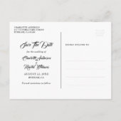 ネイビーブルーサンフラワーユーカリ赤ちゃんの息 案内ポストカード (裏面)