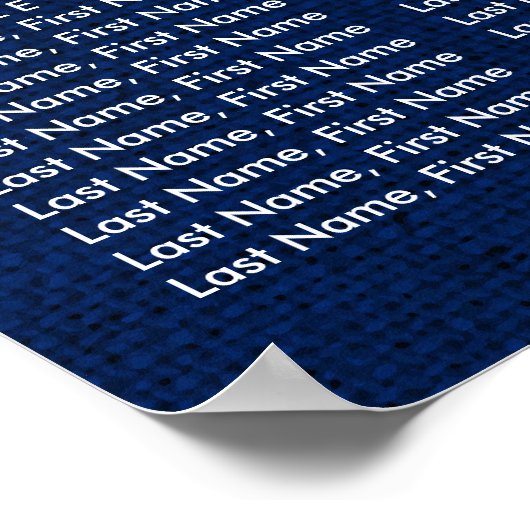 ネイビーブルーサンフラワー結婚ズのシーティングプラン12 ポスター (角)