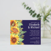 ネイビーブルーサンフラワー結婚ズの予算モダン額 (スタンド正面)