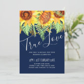 ネイビーブルーサンフラワー結婚ズの予算モダン額 (スタンド正面)